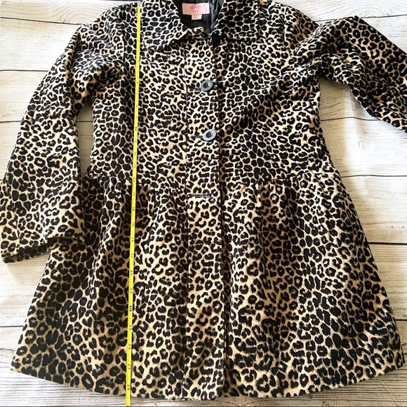 Girls Animal Print Dress Coat Sz 10-12 - Picture 11 of 15